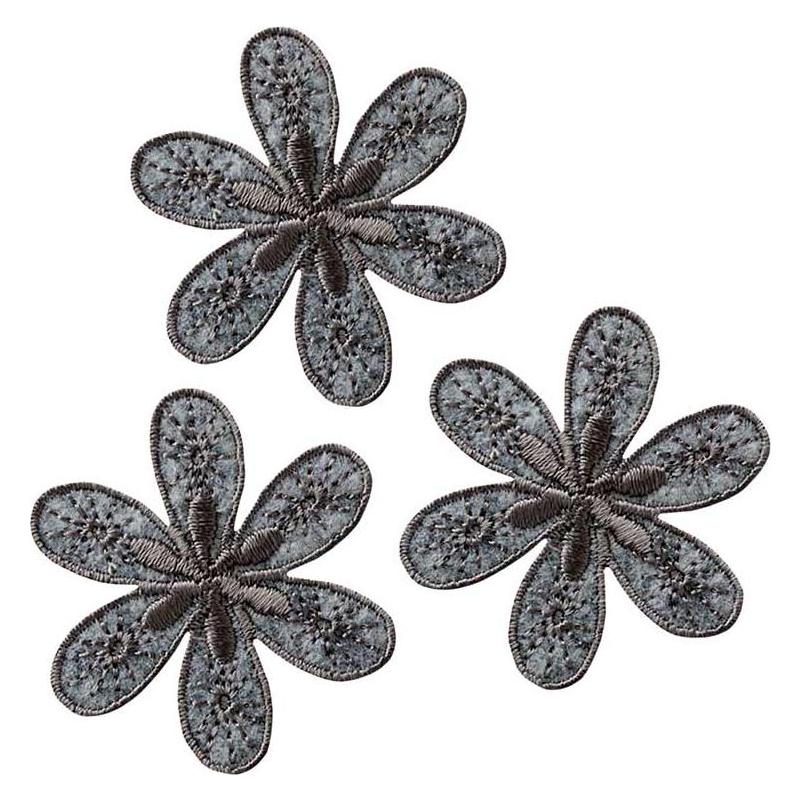 Mono Quick 3 Blumen, grau (3 Stk., 3 x 4.30 cm) (12403)