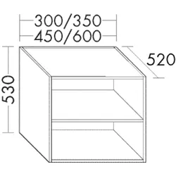Burgbad Regal System 30 Preisgruppe 2 Echo 520x600x520 Veloursgrau Softmatt, WVIH060F6444 WVIH060F6444