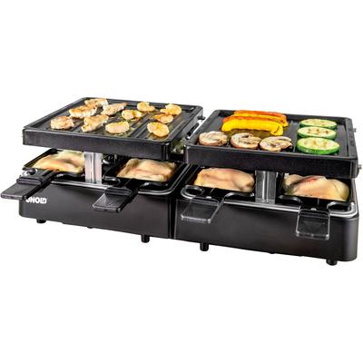 UNOLD Raclette "48755 RACLETTE Extendable", schwarz, B:45,8cm H:14cm T:22,6cm, Raclettes