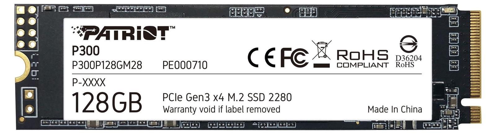 Patriot Memory P300 128 GB NVMe M.2 2280 SSD PCIe 3.0 x4