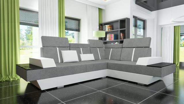 Designer Ecksofa Wohnlandschaft Sofa Ecksofa Couch Leder Patentiert