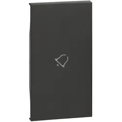 BTicino KG01M2D LivingNow 2M Tasten- abdeckung mit Symbol Glocke Black