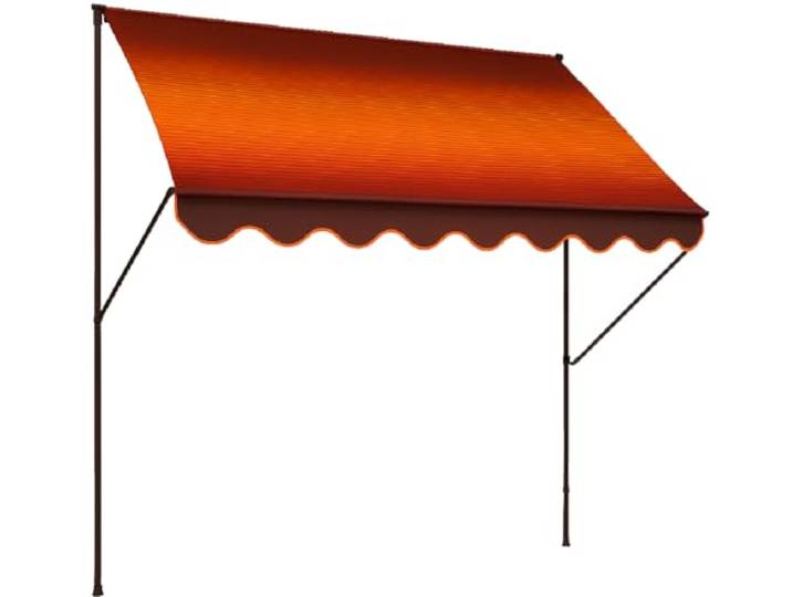 ANGERER Klemmmarkise Exklusiv orange-braun, 200 cm