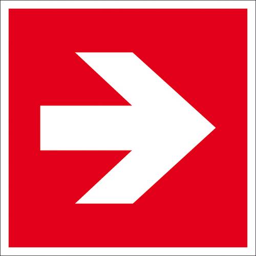 Brandschutzschild Pfeil Aluminium (B x H) 150mm x 150mm ISO 7010 1St.