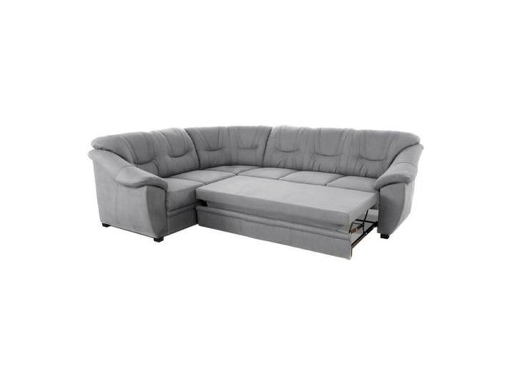 Polsteria Savona Ecksofa - Flachgewebe Euphoria 10 grey - Schlaffunktion - links Schlaffunktion Modern