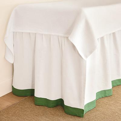 Hannah 3-Paneled Dorm Bedskirt - Sage - Ballard Designs