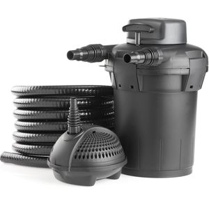 Pontec Teichpumpe PondoPress 5000, 230 V Bachlaufpumpe, 1.500 l/h, 25 W, 10 m Kabel, Förderhöhe 1 m, mit Filter