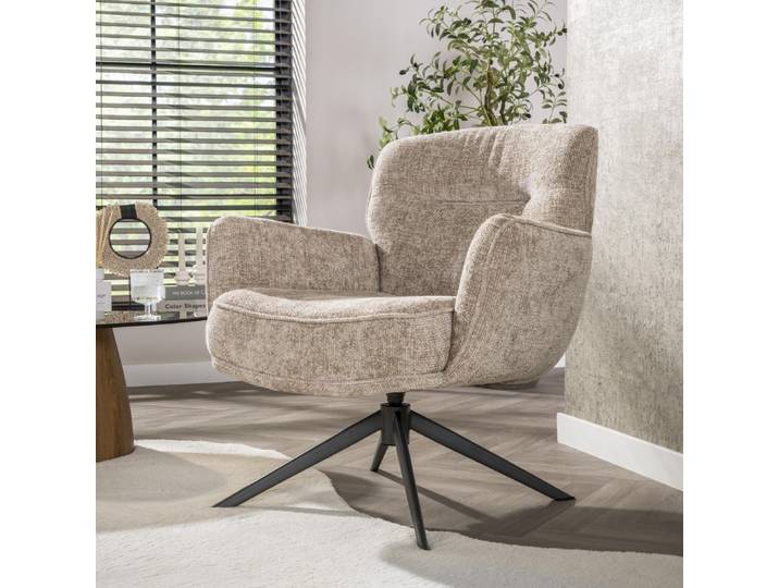 Sessel Duba , drehbar , Sandfarbe