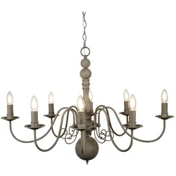 Greythorne, 8Flammige Deckenleuchte, Strukturiertes Graues Finish Baustahl