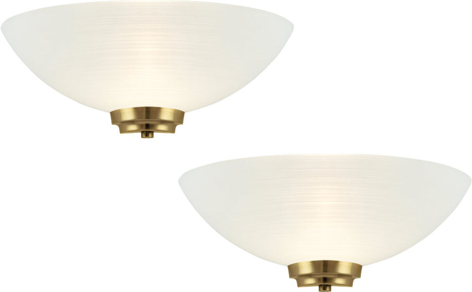 Fairmont Park Miltiades 1 - Light Dimmable Uplighter Golden Brass 13cm H X 30cm W X 15cm D