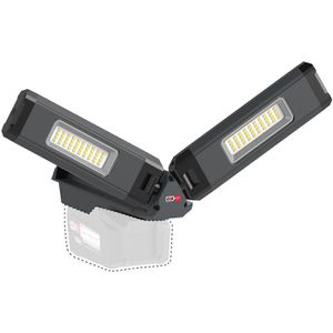 Scangrip Baustrahler Duo Connect, für 18 V / 20 V Akkus, dimmbar, 19,5 Watt, 2.500 Lumen