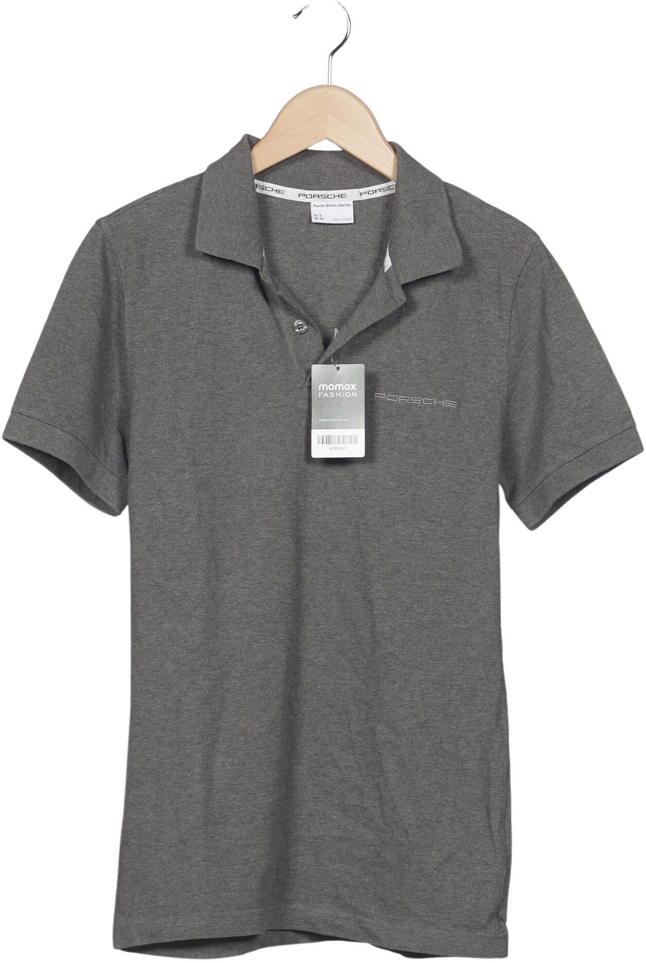 Porsche Design Herren Poloshirt, Grau, Gr. S, Baumwolle - Second Hand