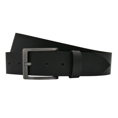 Ledergürtel ANNAMATONI "AnnaMatoni Herren Ledergürtel Zeitloses Design Gürtel 4cm breit", Herren, Gr. TW85 - 100cm Gesamtlänge, schwarz (schwarz790), 100% Leder, Gürtel Ledergürtel