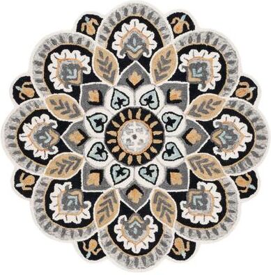 SAFAVIEH Handmade Novelty Urtza Ornate Flower Wool Rug