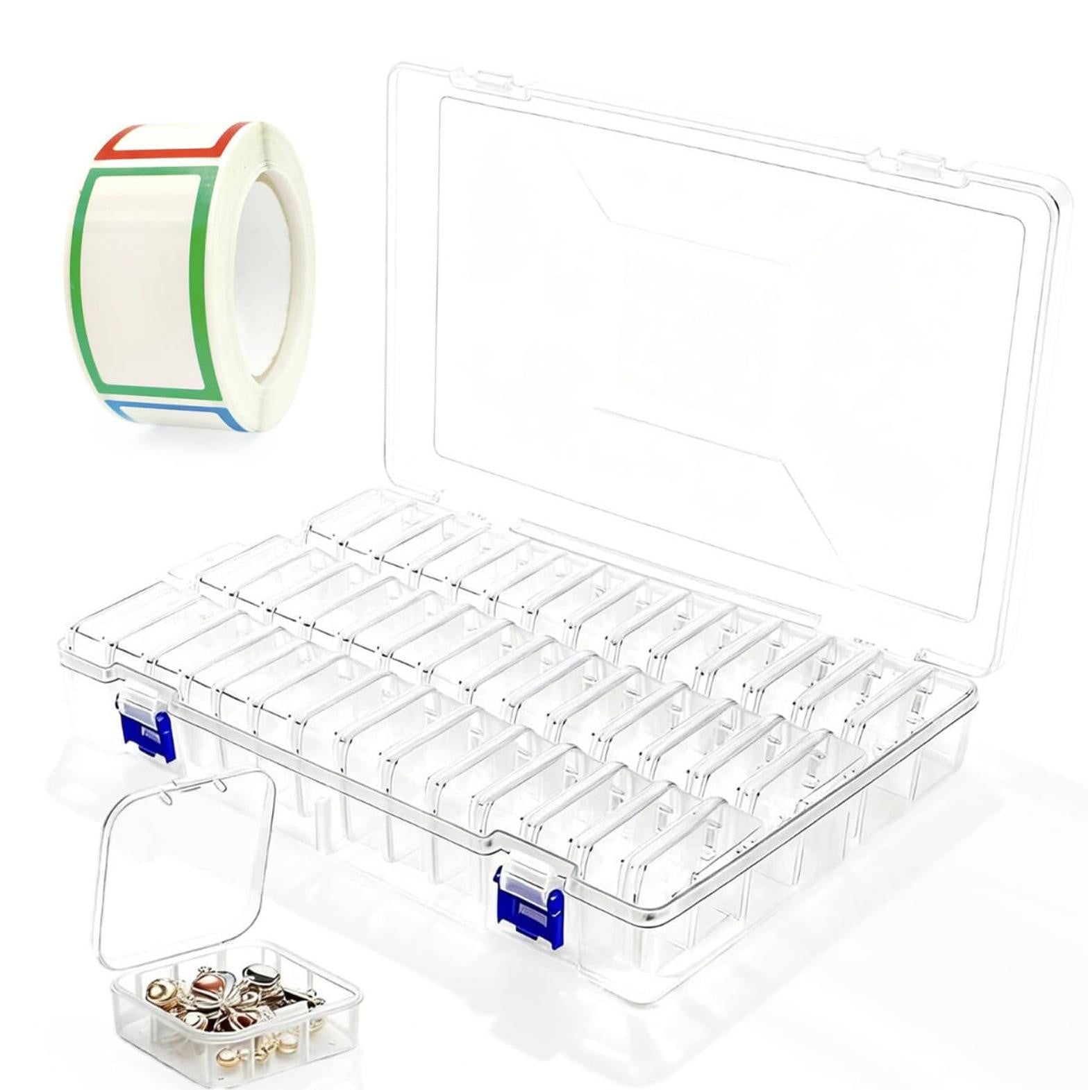 Dripio Set van 45 Transparante Sorteerboxen met Deksel en Labelhouder, Stapelbaar, Plastic
