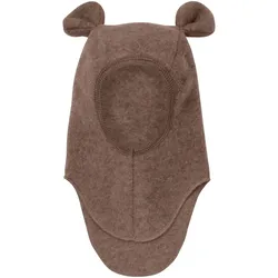 Huttelihut Schlupfmütze mit Ohren Merinowolle, braun, 48