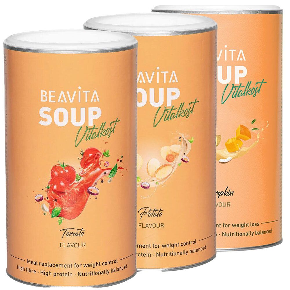 Beavita Vitalkost Diät-Suppe, Mix 3x540 g Pulver