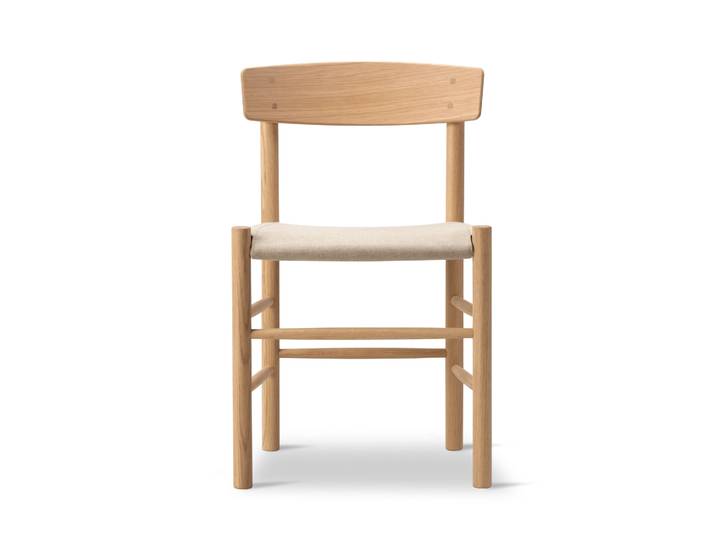 Fredericia Furniture J39 Stuhl Hell geölte Eiche-Canvas natur