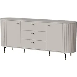 KOMMODE Zalia mit 2 Türen und 3 Schubladen, 190 cm, im Retro-Stil, Kaschmir