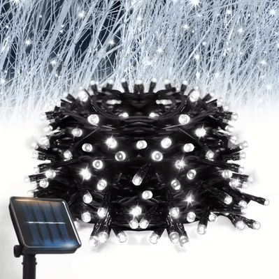 Inspire Curations Outdoors Solar LED Fairy String Lights With 8 Lighting Modes white 7m 50led