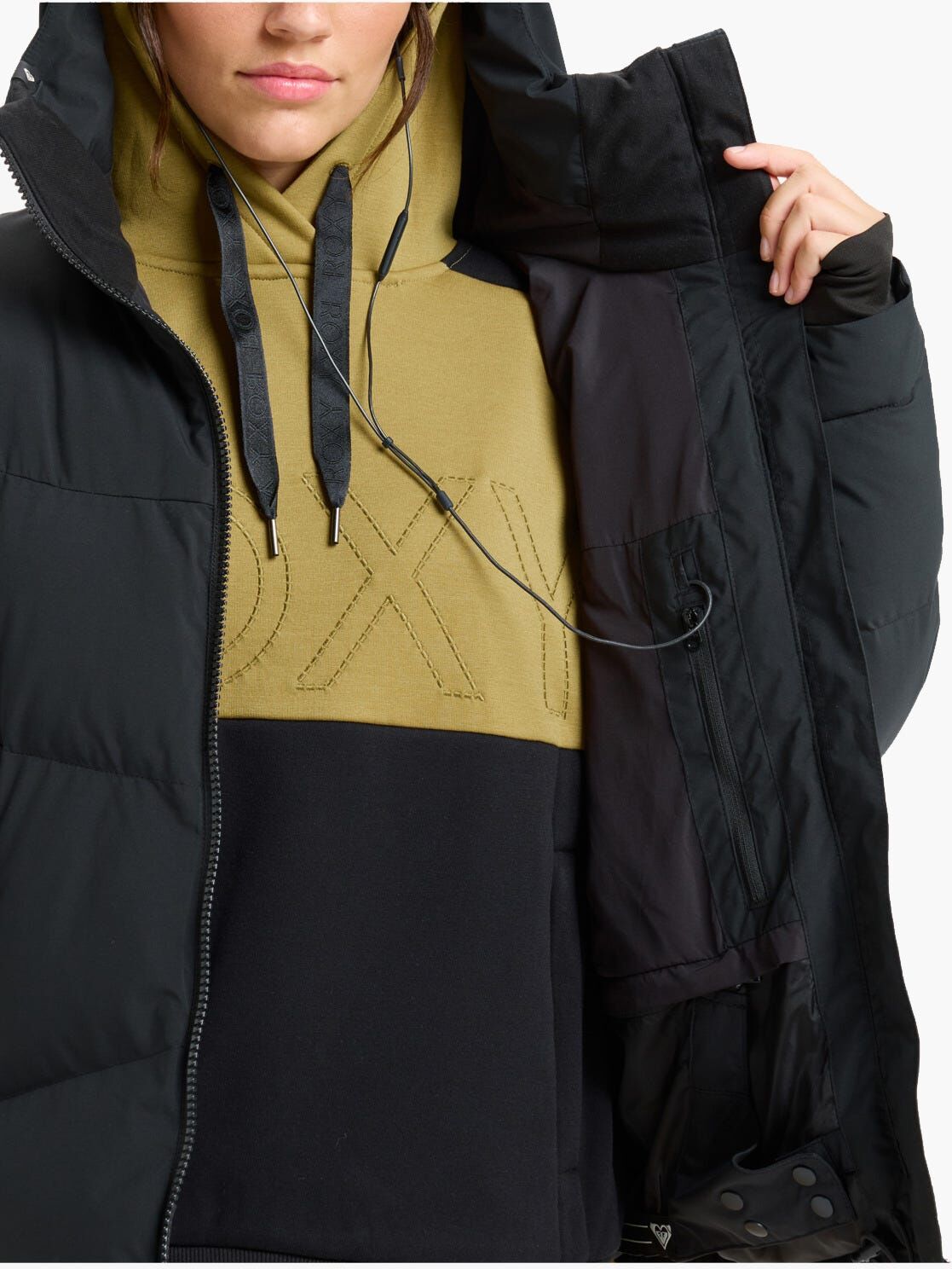 Roxy Alofted Puffy Jk TRUE BLACK