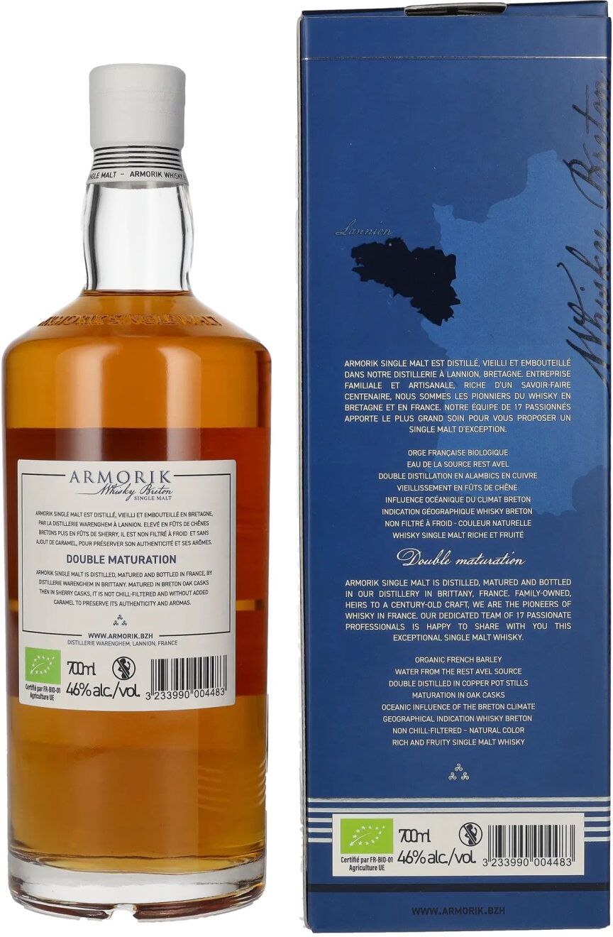 Armorik Whisky Armorik DOUBLE MATURATION Whisky Breton Single Malt 46% Vol. 0,7l in Geschenkbox