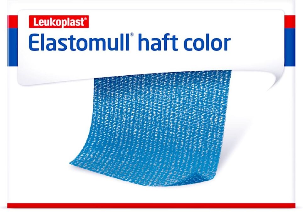 Elastomull haft color 20mx8cm blau Fixierbinde 1stk