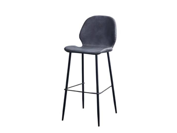 VNCdfhETs Barstuhl Lederbarhocker, Moderner Barhocker Aus Schmiedeeisen for Cafés Barhocker(Dark Gray)