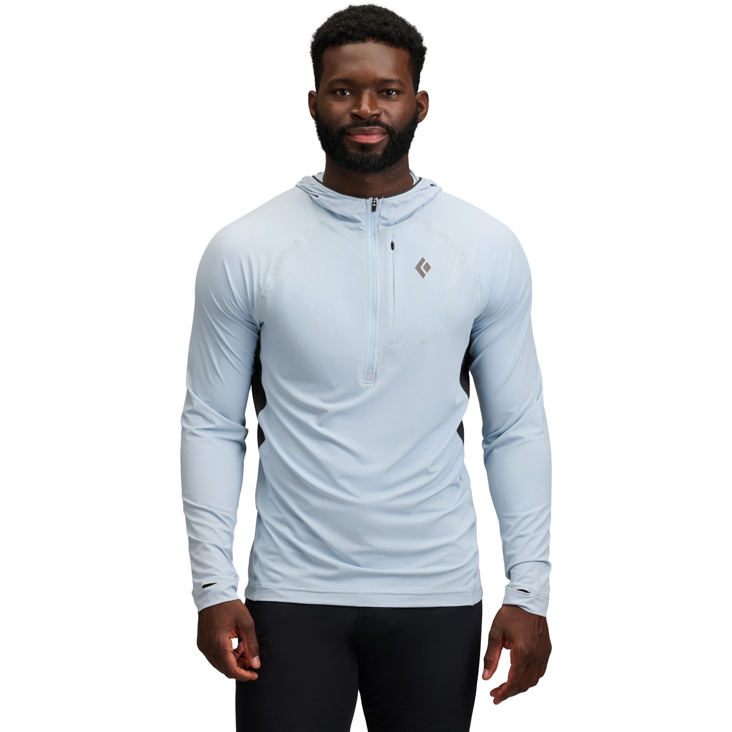 Black Diamond Alpenglow Pro Herren Hoodies blau Größe XL Alpinklettern | Sportklettern | Klettersteig Geruchsneutralisierend Wasserabweisend