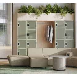 Schließfachschrank mit Garderobe BG-Line 12 Schließfächer