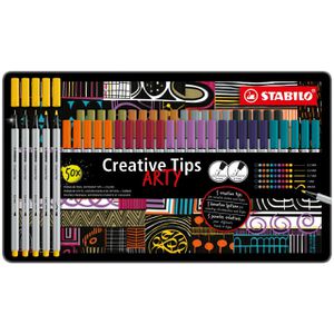 Stabilo Malset ARTY Creative Tips URBAN, Fineliner, Brush-Pens & Filzstifte, 50-teilig