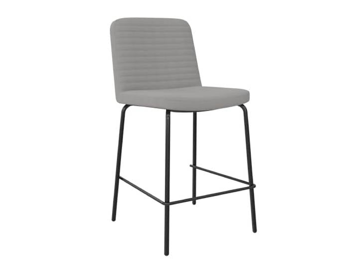 DHP Furniture Dorel Home QE Corey Thekenhocker Grau Leinen gepolstert