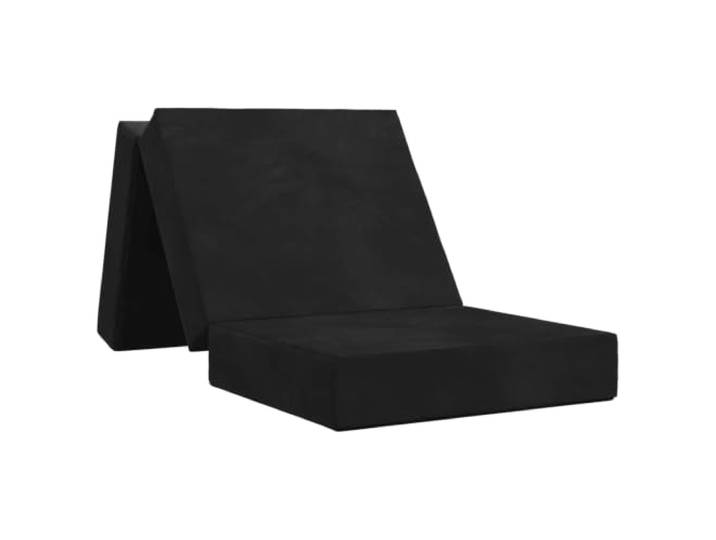 Klappsofa Bett 75 x 67 x 45 cm Schwarz Polyesterstoff, Schaumstoffpolsterung, verstellbarer Mechanismus, Reißverschlussbezug, faltbar, platzsparend