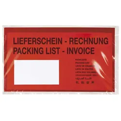 Cotton Classics 100 bedruckte Dokumententaschen 0 100 Document Envelopes red one size