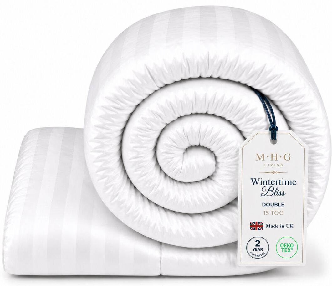 MHG Living Winter Microfibre Duvet 15 Tog - Available Single/Double/King/Super King White Kingsize