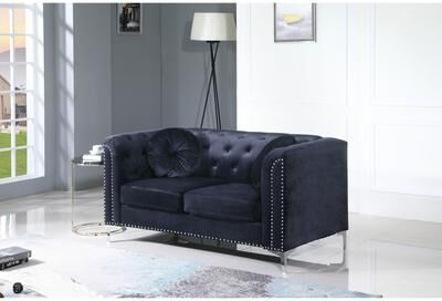 Glory Furniture Pompano Velvet Button Tufted Loveseat