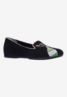 Women's New Year Casual Flat by J. Renee in Black (Size 7 1/2 M)