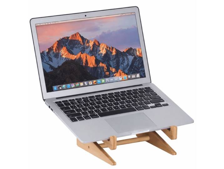 Relaxdays Bamboe laptopstandaard 10-15 inch