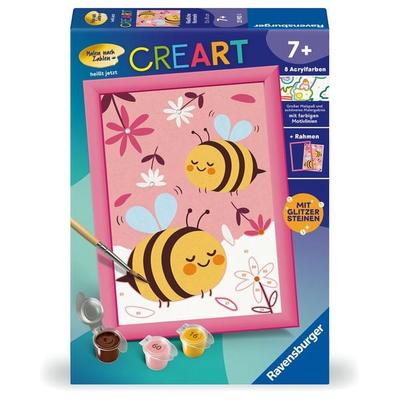 CreArt, Malen nach Zahlen Kinder - Niedliche Hummeln