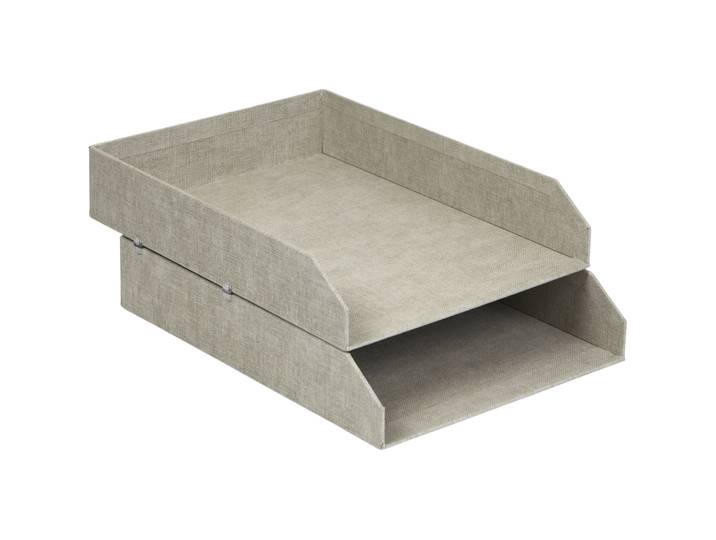 Dokumentenablage Bigso Box - Farbe: Beige - Material: Papier