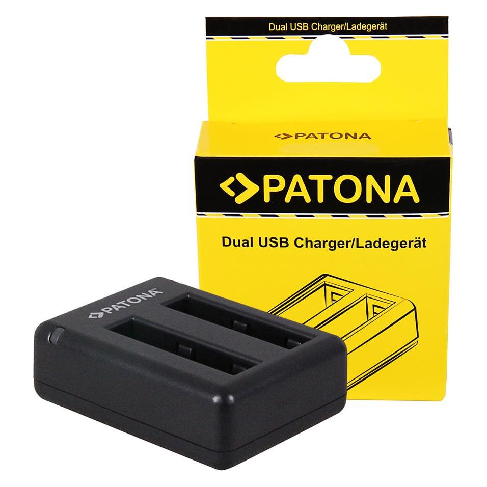 Patona Dual Schnell-Ladegerät f. Xiaomi Yi Xiaoyi YDXJO1XY inkl. Micro-USB Kabel (Kamera Akku Ladegerät) (33396087)