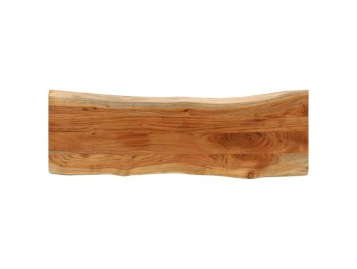 hliofuir Tischplatte 110x40x3,8 cm Massivholz Akazie Baumkante Rechteckig Rustikale Holzplatte mit Naturkante für Bartresen und Stehtische in Küche, Gastronomie oder gemütlichem Wohnbereich.