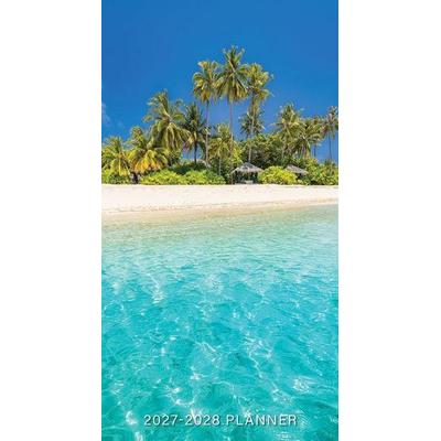 Tropical Beaches 2-Year 2027-28 3.5 X 6.5 Monthly Pocket Planner