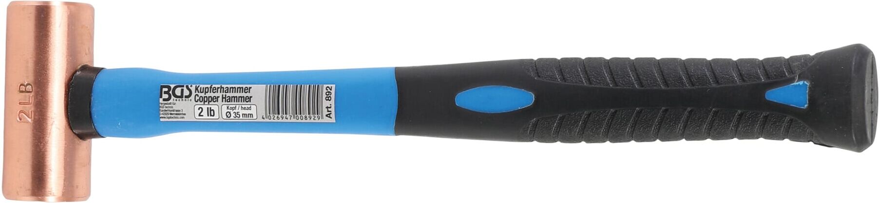 BGS Kupferhammer 907 g (2 lb) -Kopf ; BGS technic (892)