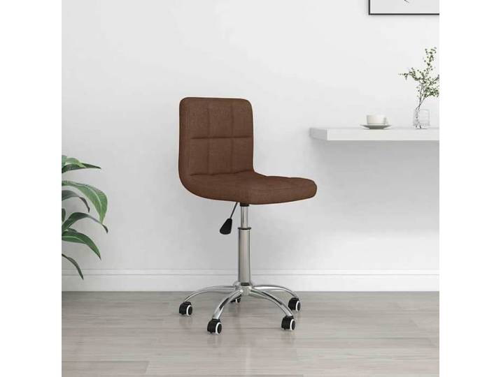 Meilleure MEUBLE Chaise pivotante de bureau Marron Tissu&01_3876