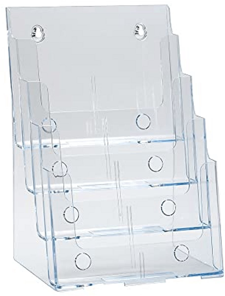Four-Tier Four-Pocket Brochurehouder voor Letterformaat
