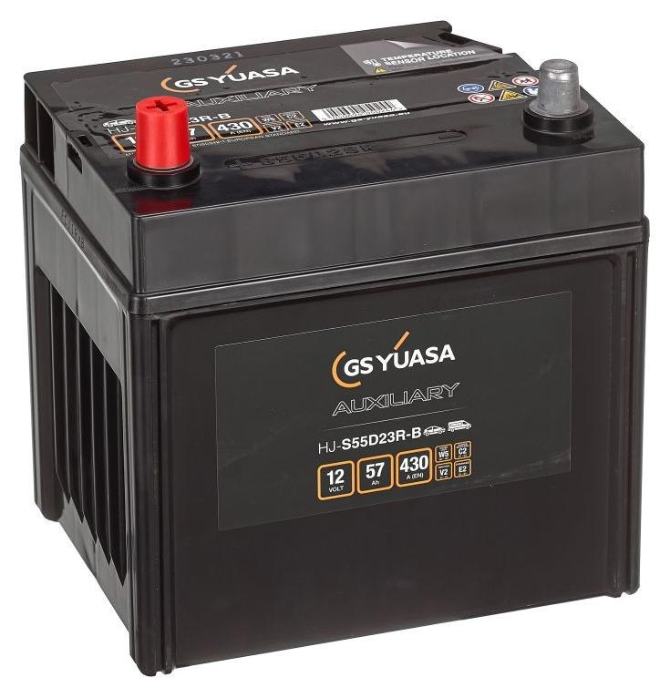 YUASA HJ-S55D23R-B AGM Starterbatterie 12V 57Ah 430A