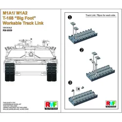 Rye Field Model M1A1/ M1A2 T-158"Big Foot"Workable Track Link