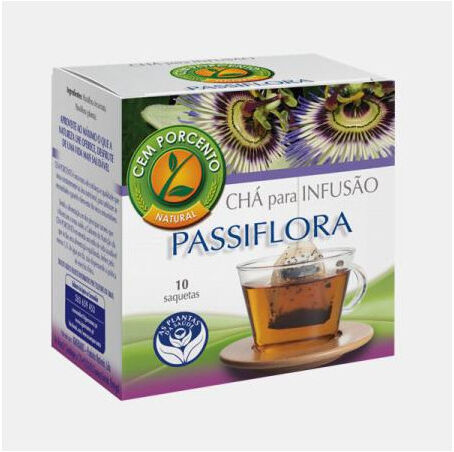 CEM POR CENTO CHA PASSIFLORA INFUSAO 10 SAQUETAS