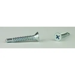 DIN 7504 Stahl verzinkt Bohrschraube mit Senkkopf Form O 5,5x60 - Kreuzschlitz